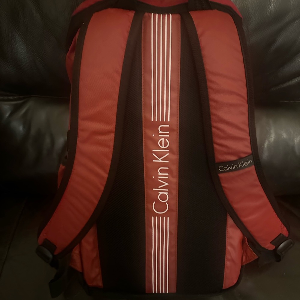 Calvin Klein Red and Black Men's Backpack